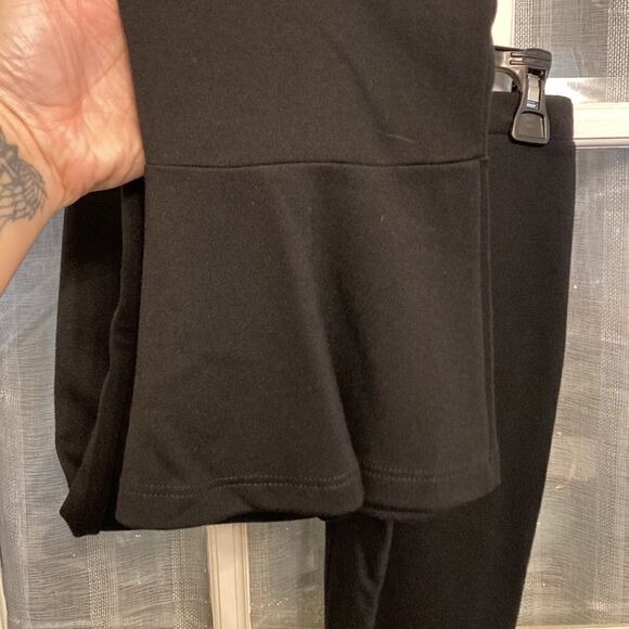 Cropped Flare Retro Style Black Pants - Picture 7 of 11